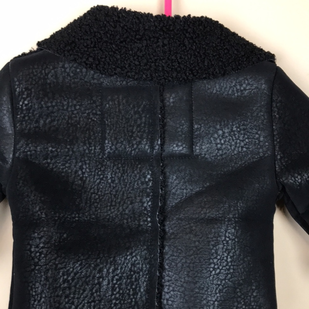 Urban Republic Baby Faux Leather Faux Fur Trim Asymmetrical Zipper Moto Jacket - Picture 8 of 10